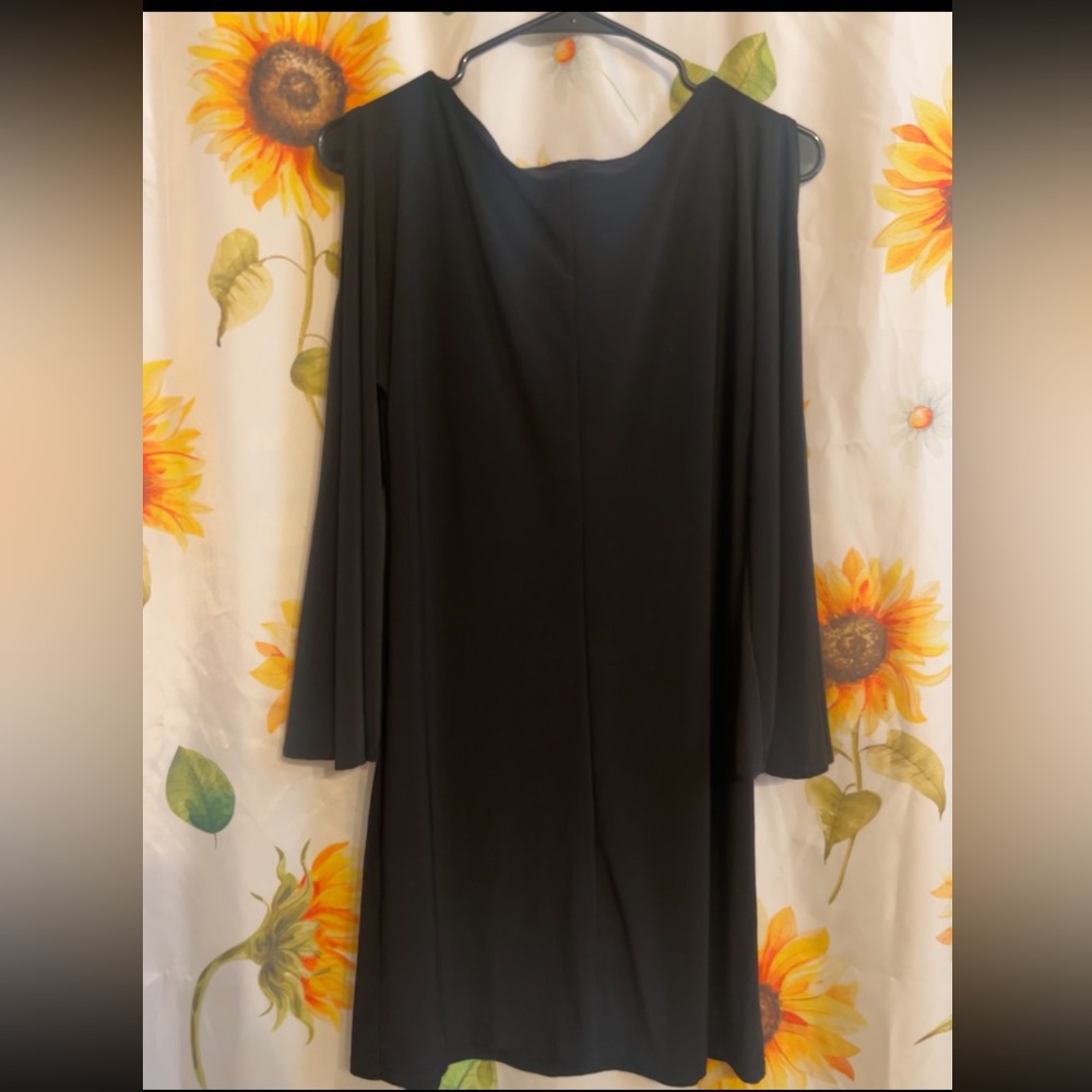 Nina Leonard Classic Black Long Sleeve Dress